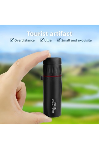 Suofeng Bak4 Prisma 30x25 Mini Monoküler Teleskop - Yeşil Çok Katmanlı Kaplama, 50g Hafif, Taşınabilir Çanta İle Siyah