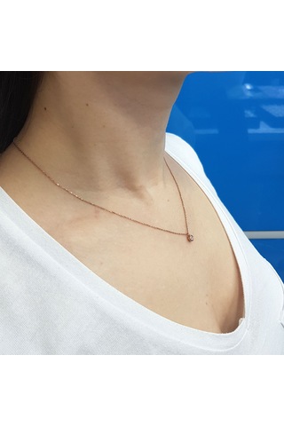 Lova 0,11 Karat Pırlanta Tektaş Kolye - 2040068