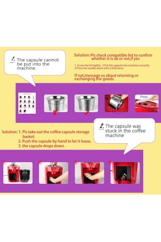 İ Cafilas Hlb12 Yeniden Kullanılabilir Kahve Kapsül Filtresi Caffıtaly/Tchibo Cafissimo 2 Capsule