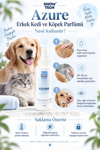 Showtech Azure Erkek Kedi Ve Köpek Parfümü 100 Ml