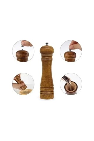 Doğal Ahşap Gövdeli Öğütücü, 27 Cm Açık Ahşap