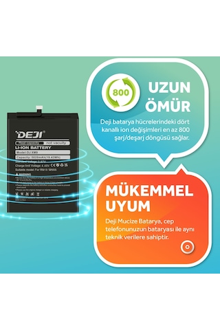 Deji Xiaomi Redmi Note 9s Uyumlu Mucize Batarya