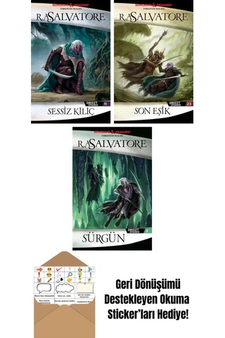 Sessiz Kılıç Drizzt Efsanesi 11. Kitap + Son Eşik Drizzt Efsanesi 23. Kitap + Sürgün Drizzt Efsanesi 2. Kitap
