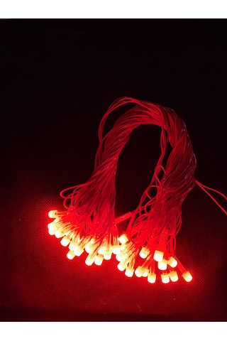 Kırmızı 10 Metre Led Işık 220volt Dekor Ledi - Yılbaşı Ağacı Ledi Kırmızı