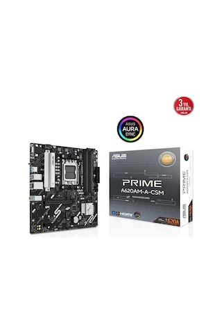 Asus Prıme A620am-a Csm Ddr5 Hdmı-dp Pcıe 4.0 Am5 Matx Kurumsal Anakart