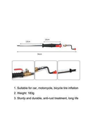 Sones Araba Lastiği Çift Uçlu Hava Nozulu, Özellikler: Düz Sap