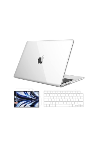Apple Uyumlu MacBook Air 13.6 M2 Çip A2681 Kılıf + Klavye Kılıfı + Film