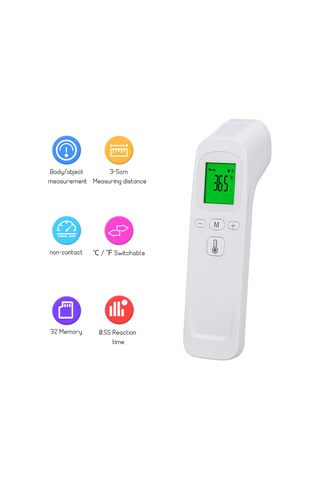 Aubyhe El Tipi Enfrared Termometre, Dokunmadan Vücut Ve Nesne Sıcaklığı Ölçer, 3 Renkli Arka Işık, 0.5 Saniye Hızlı Okuma, Otomatik Kapatma Pil Yok
