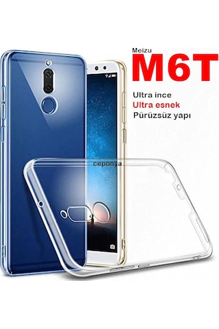 Meizu M6T Ultra Ince Esnek Seffaf Süper Silikon Kilif 306036319 - Kampanya-Model / Nano Ekran Koruyucu (+25)-Meizu M6