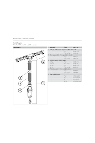 Honeywell As06-1/2a Yedek Çelik Filtre Miniplus Ff06/ff06-aam