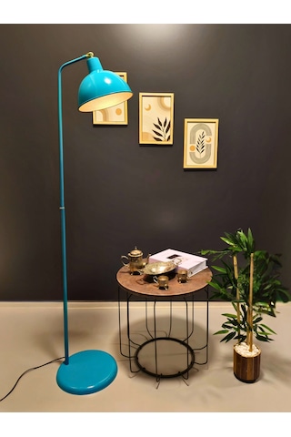 Dolce Turkuaz Lambader Hareketli Başlık Modern Dekoratif Meta... Turkuaz
