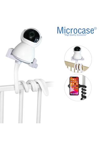 Microcase Esnek Web Kamera Bebek Kamerası Telefon Tutucu - Al5143 Siyah