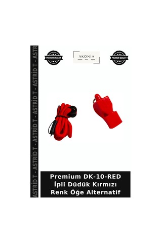 Premium Dk-10-red İpli Düdük Kırmızı Renk Öğe Alternatif