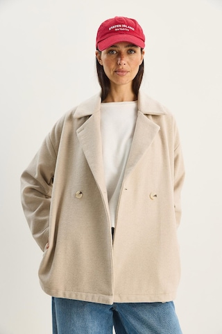 Shade Kadın Kruvaze Yaka Cep Detaylı Kaşe Blazer Ceket 60283757 - Bej