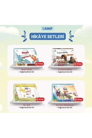 1.sınıf Okumayı Sevdiren 40 Lı Hikaye Seti Değerlendirme Ekli + Hızlı Okuma