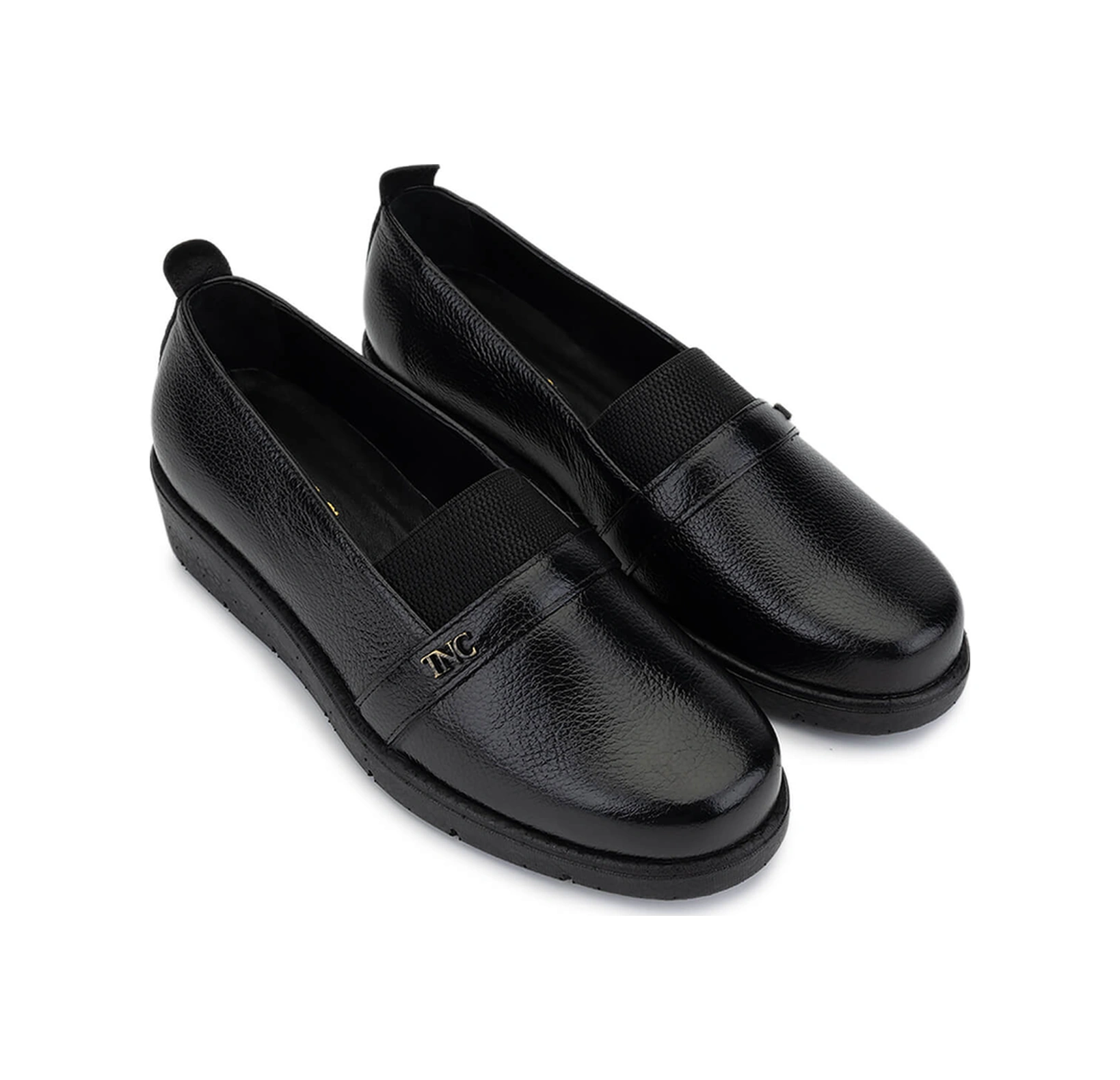 Tamer Tanca Kadın Hakiki Deri Siyah Floter Casual Ayakkabı 1095 Sz504 Bn Ayk Sk25-26 Sıyah Fltr Siyah