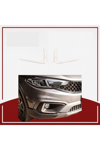 Fiat Uyumlu Egea Cross 2020- Sis Far Çerçevesi Paslanmaz Çelik