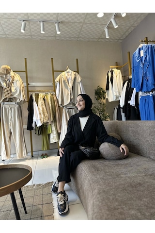Olla Collection Bağcıklı İkili Takım Siyah