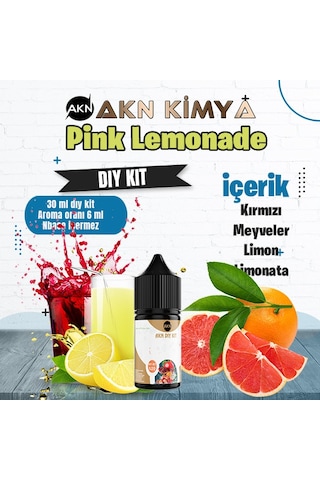 Pink Lemonade Dıy Kit Kırmızı Meyveler Limon Gıda Aroması %20 Oranda Aroma İçerir Hazır Değildir 30 Ml