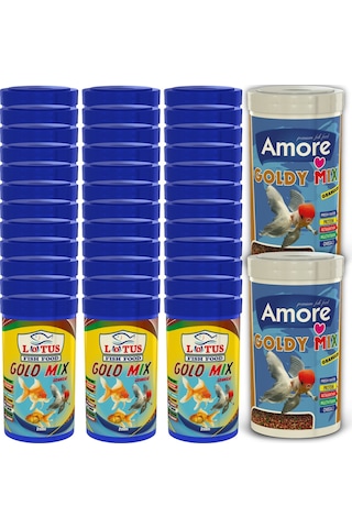 Gold Mix Granulat 36x100ml Japon Balık Yemi ve 2x250ml Kutu