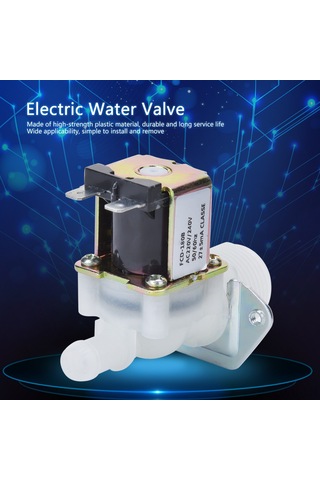 Vkemall 3/4 İn Su İçin Plastik Elektromanyetik Valf - 220v, 0.02-0.8 Mpa, Dayanıklı, Ev Kullanıma Uygun, Tek Yönlü