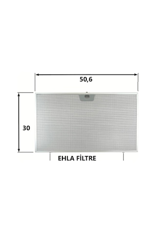 50,5*30 Cm Bosch Uyumlu-Sıemens-Franke-Tek Tırnaklı Davlumbaz Filtresi - 320965417