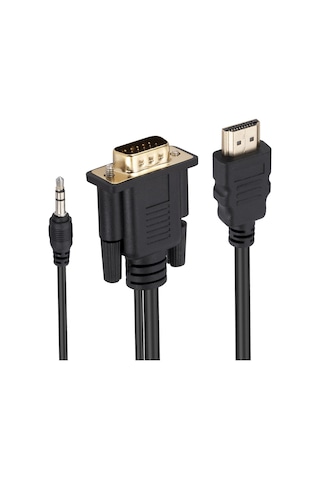 Hdmı - Vga Adaptör Kablosu, Sesli, Uzunluk 1.8m