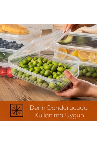 Porsima 4363-30 Kendinden Kapaklı Derin Dondurucuya Uygun 1,5 Lt 30 Adet Saklama Kabı Hava Almaz Düzenleyici Şeffaf