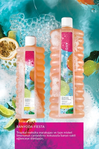 Avon Tropical Mexicana Çarkıfelek ve Limon Kokulu Banyo Köpüğü 500 ML