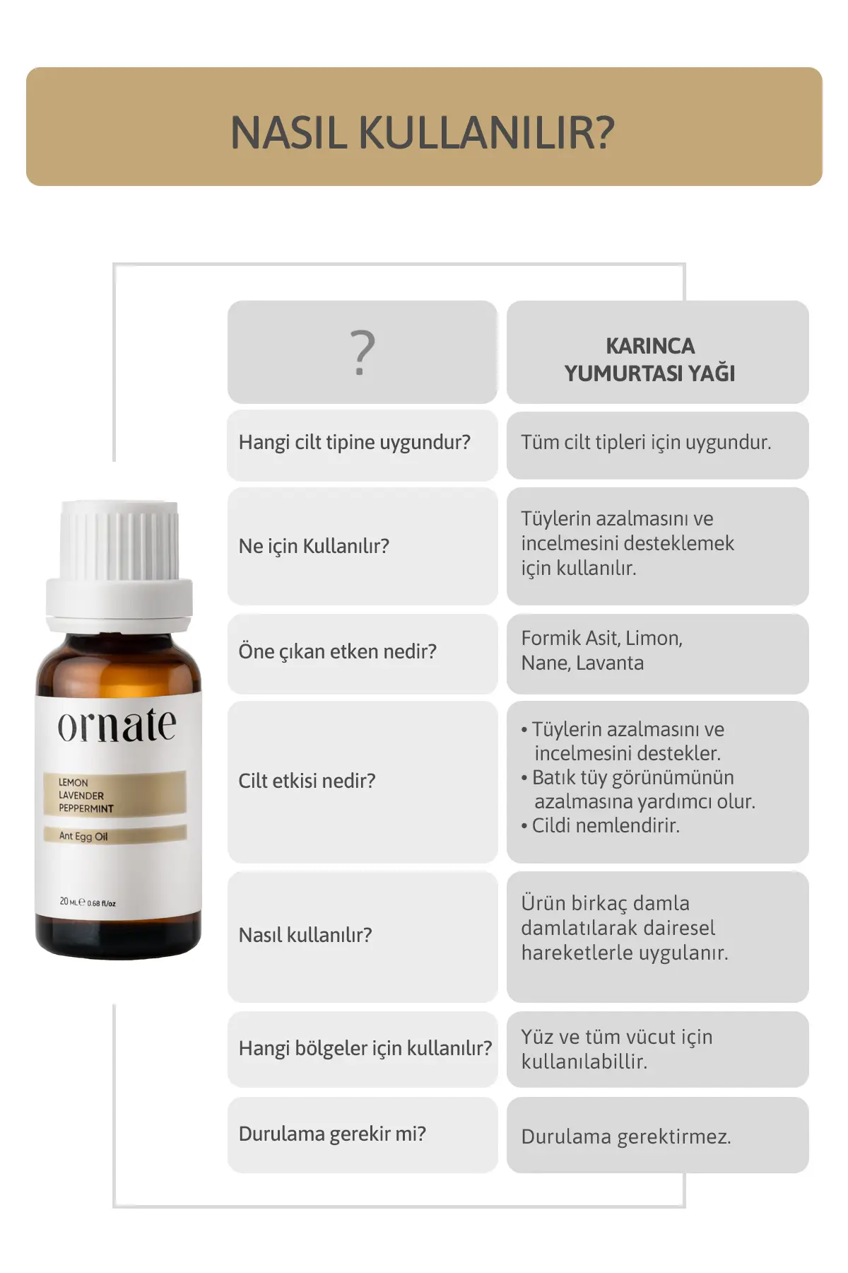 Karınca Yumurtası Bakım Yağı 20 ML