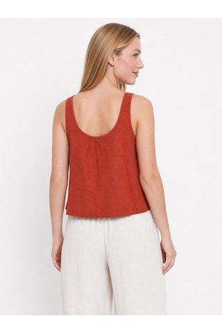 LOFT Crop Kadın Bluz K.kol Kiremit