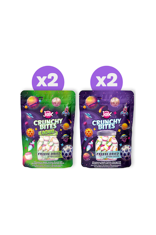 Jox Crunchy Bites Deneme Paketi 2 Meyveli + 2 Ekşi