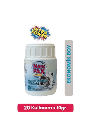 Nanopax Ultra Konsantre Çamaşır Makinesitemizleyici Tozu 200 20 X 10 Gr - 200gr