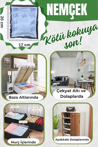 Nemçek Nem Alıcı Rutubet Giderici Küf Önleyici Koku Giderici Korozyon Önleyici 250 Gr 1 Paket