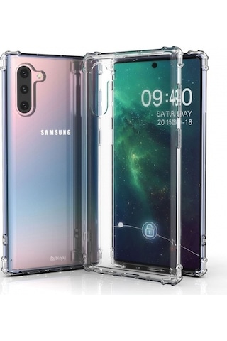 Blogy Galaxy Note 10 İle Uyumlu Crystal Fit Kılıf Crystal Clear