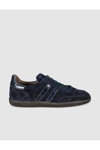 Kadın Lacivert Süet Deri Sneaker