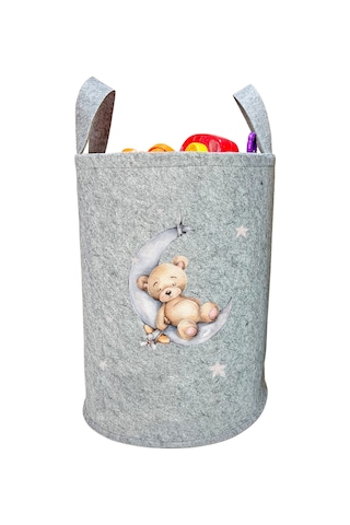 Özel Tasarım Uykucu Ayı Bebek Çocuk Odası Düzenleyici Saklama Kut