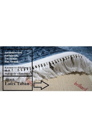 Brillant Ipek Latex Kaymaz Taban Halı-Tenda Hje11724.803-(90X300)