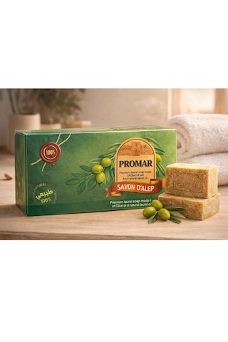 Promar Doğal Ve El Yapımı Antik Marsilya Defne Garlı Halep Sabunu Arap Sabunu 5 Kg 1 Kutu Defne - Zeytinyağı