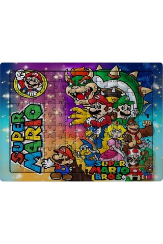 Ghostbastır Design Süper Mario 99 Parça Ayaklı Puzzle Dekoratif Çocuk Yapbozu 029
