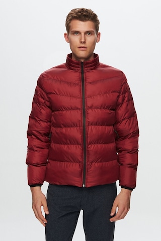 Ds Damat Slim Fit Bordo Rüzgar Geçirmez Elyaf Dolgulu Mont 1HF07ORT01940 Bordo