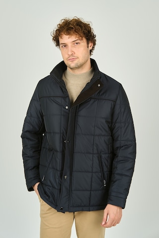 Daynax Erkek İçi Kürklü Dik Yaka Fermuar Ve Çıtçıt Kapamalı Mont Kaban 4000 Lacivert Lacivert