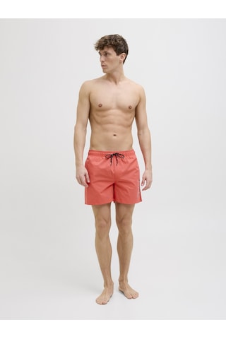 Jack & Jones Jack Jones Yazı Baskılı Erkek Deniz Şortu 12272799 Kırmızı