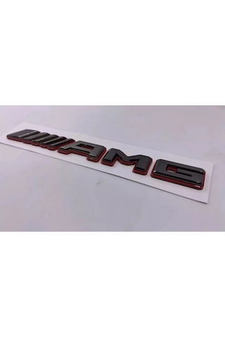 Benz Özel Tasarım Amg Monogram Gri-kırmızı Bagaj Yazısı Mercedes 200