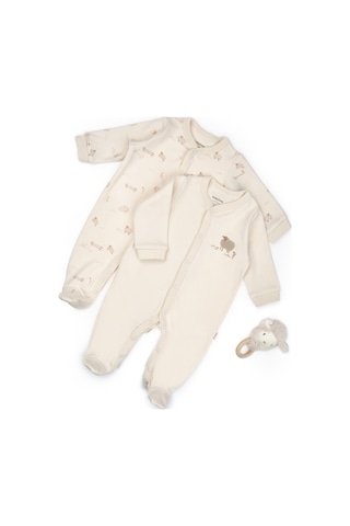 Babycosy Organic Wear Bebek 2li Tulum %100 Organik Pamuk , Bebek - Yenidoğan- Csy8181 Ekru
