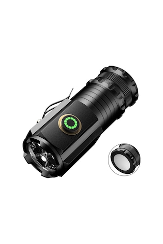 Cbtx S350 Dış Mekan Alüminyum Alaşımlı El Feneri 18350 Pille Çalışan Taşınabilir El Feneri, Saklama Çantası - Dahili Mıknatıs