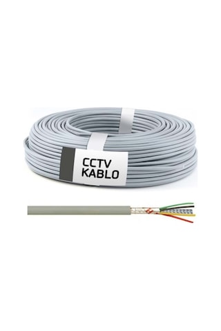 Kadraj Cctv Kablo 4+1 2x0,50 Mm² 100 Mt - Güvenlik Kamerası İçin