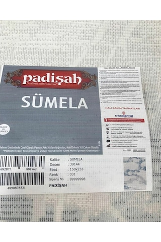 Padişah Halı Sümela Serisi 39144 031 Tüm Ebatlar