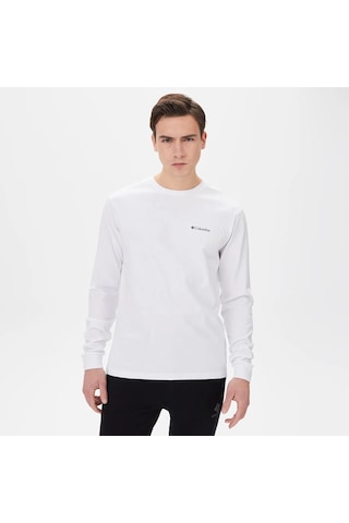 Columbia Cs0354 Csc Basic Erkek Uzun Kollu T-shirt Beyaz