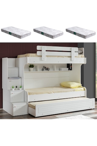 Ranza, Su Yavrulu Ranza - Beyaz 3 Adet Comfort Yatak 90 X 190 CM